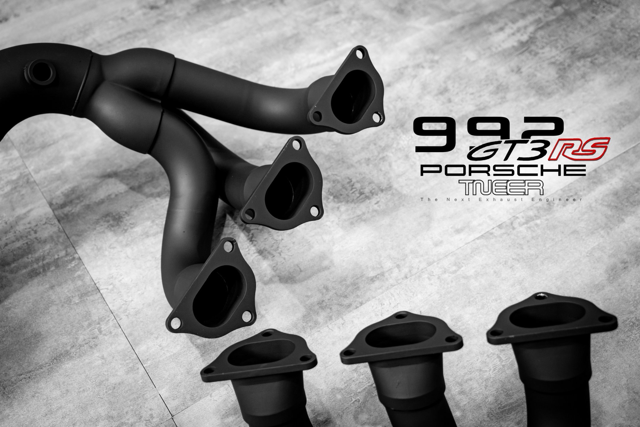 992 GT3 RS Catless Header - Ceramic Black